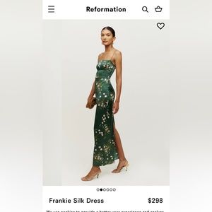 Reformation Frankie Silk Dress